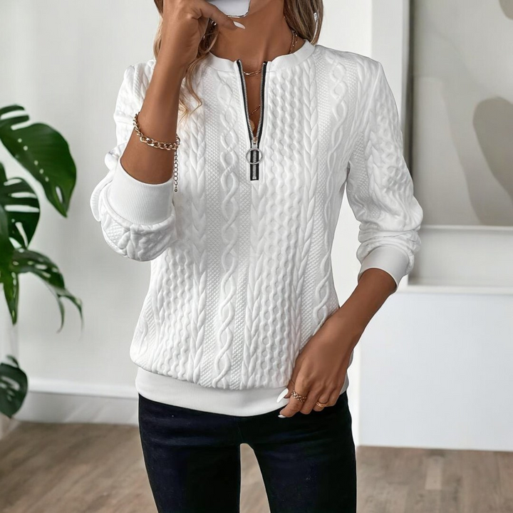 Sofie - Casual Sweatshirt met Kwartrits