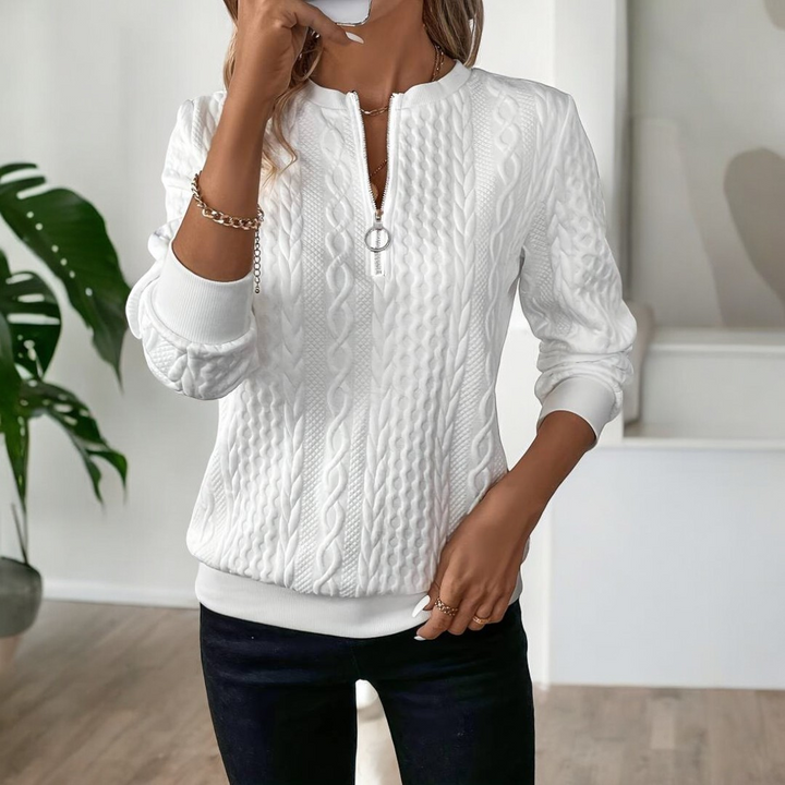 Sofie - Casual Sweatshirt met Kwartrits