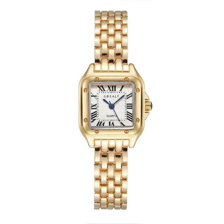 Luxe Merk Horloges Mode Romeinse Diamond-Set Waterdichte Vrouwen Horloge Business Rvs Geen Verkleuring Goud Band Gift Klok