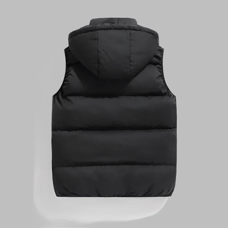 HUGO Hooded Bodywarmer | Gewatteerde tussenjas gilet met afneembare capuchon voor heren